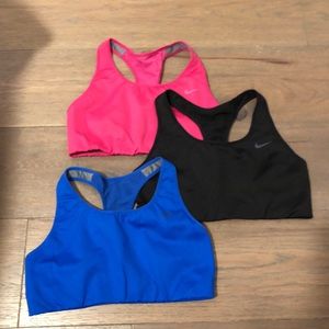 Set of 3 NIKE MEDIUM Racerback Sports Bras